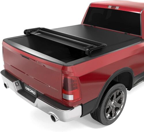 OEDRO Soft Quad Fold Truck Bed Tonneau Cover for 2002-2023 Dodge Ram 1500, 2003-2023 Dodge Ram 2500 3500, Fleetside 6.4 Ft Bed w/o Ram Box  - Lot 110