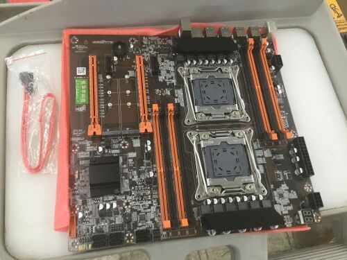 Bindpo Motherboard, LGA 2011-3, DDR4 DIMM, M.2 SATA 4GB/s, USB3.0, USB2.0, Dual Socket Desktop Motherboard for Intel X99, for Studio Computer Game Simulator E5CPU  - Lot 121