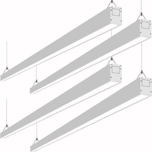 hykolity 8FT Linkable LED Linear Light, 80W 9200lm 3000K/4000K/5000K CCT Selectable, 0-10V Dimmable, 4 Pack  - Lot 302