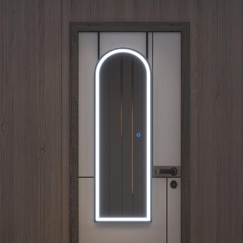 Kasibie Full Length Arched Mirror with LED Lights, 47"x14.5"  - Lot 340