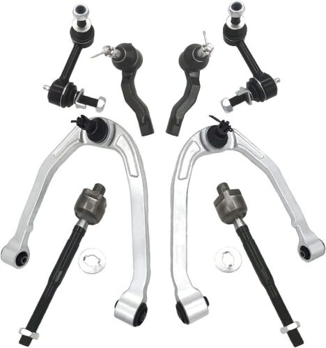 Front Upper Control Arms + Tie Rods Sway Bars Compatible With INFINITI 2003-2006 G35 350Z RWD NISSAN 350Z  - Lot 387