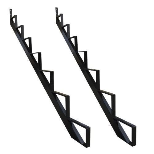 MTB Steel Stair Step Riser 7 Step for Deck Height 57 inches, 2 Pack - Lot 635