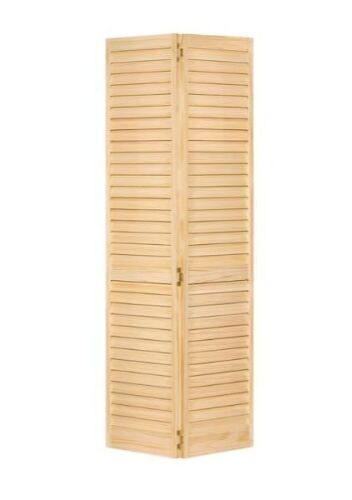 Kimberly Bay Plantation 36-in x 80-in Unfinished Louver Solid Core Unfinished Pine Wood Bifold Door - Lot 665