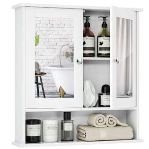 Wall Mount Mirror Bathroom Medicine Cabinet - Lot 150