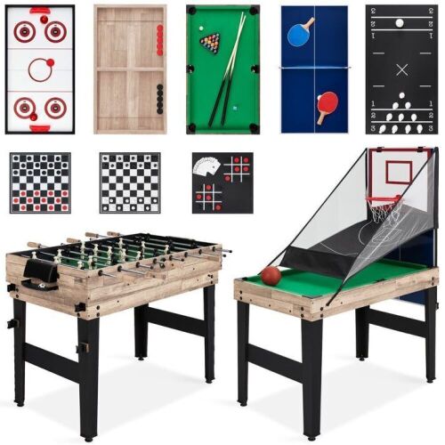 13-in-1 Combo Game Table Set w/ Ping Pong, Foosball, Basketball, Air Hockey  - Lot 65