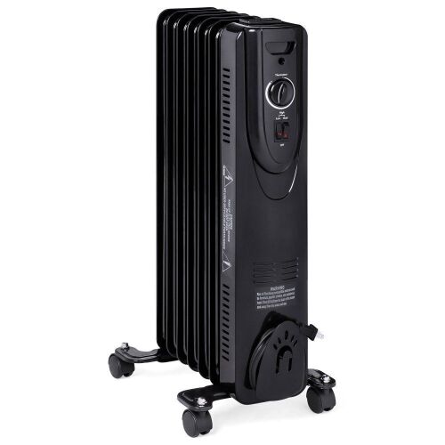 1500W Electric Energy-Efficient Radiator Heater with Adjustable Thermostat Safety Shut-Off - Lot 337