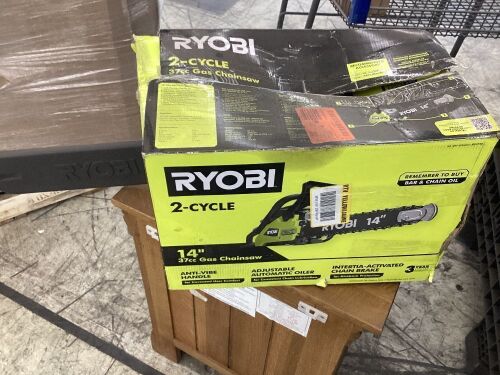 RYOBI 14 in. 37cc 2-Cycle Gas Chainsaw - Lot 373