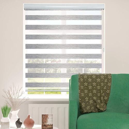 SHADESU Zebra Blinds Light Filtering Shades 72" x 93" Grey - Lot 510