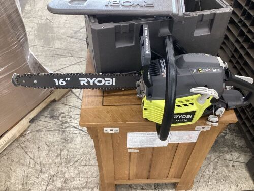 RYOBI 16 in. 37cc 2-Cycle Gas Chainsaw with Heavy-Duty Case - Lot 344