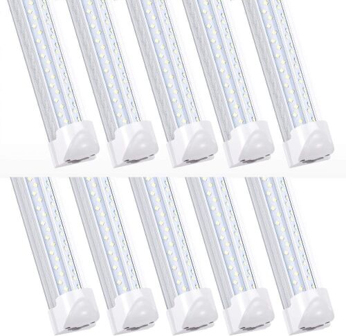 8' LED 120W Linkable Shop Lights, 10 pk  - Lot 595