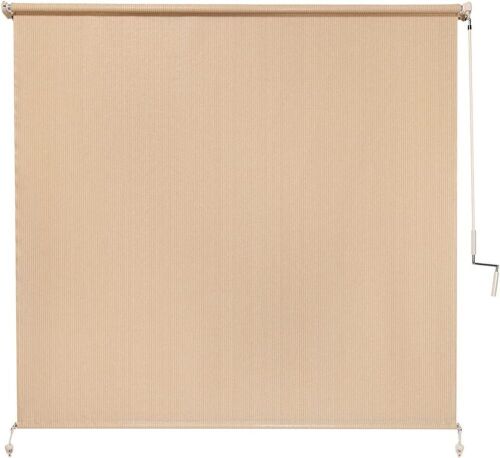 Coolaroo Exterior Cordless Roller Shade with 90% UV Protection, No Valance, 8' W X 6' L, Southern Sunset  - Lot 309