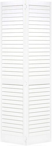 Kimberly Bay Plantation 30-in x 80-in White Louver Solid Core Primed Pine Wood Bifold Door - Lot 214