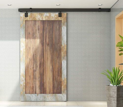 DIYHD 6.6FT Ceiling Mount Sliding Barn Door Hardware - Lot 175