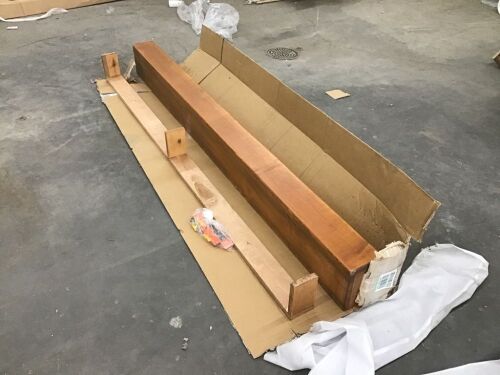 Floating Fireplace Shelf Mantelpiece, Aged Oak, 82-inch - Lot 212