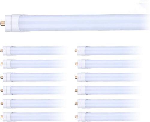 TRLIFE T8 8FT LED Tube Light Bulbs 45W 5000K Daylight White, Frosted Cover, 5400Lumens, Dual-End Powered, 12 Pk - Lot 466
