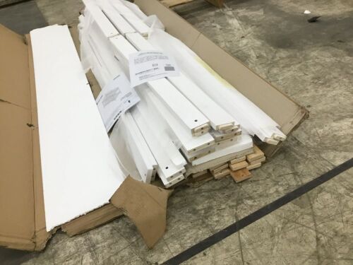 Twin Over Twin Wood Bunk Beds Ladder Safety Rail White - Lot 244