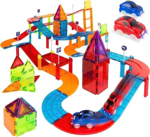 105-Piece Kids Magnetic Building Track Set - Lot 695