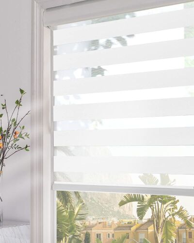 Persilux Zebra Roller Blinds, White, 72" x 72"  - Lot 311