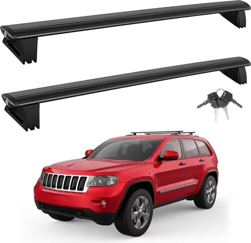 MOSTPLUS Roof Rack Cross Bar Luggage Rack Compatible for Jeep Grand Cherokee with Side Rails 2011-2021 - Lot 659