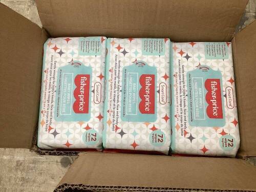 Case of Fisher Price Baby Wipes  - Lot 648