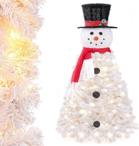 Decoway Pre-lit Snowman Christmas Tree - Lot 268