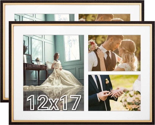 Lot of (2) 2pk 12x17 Rustic Frames with Mat for 8x10 and 2-5x7 - Lot 282