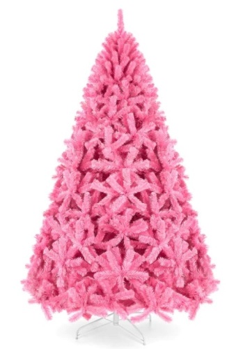 Pink Artificial Fir Christmas Tree w/ Foldable Stand, 6ft - Lot 366