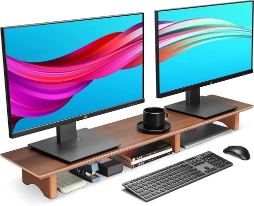 Aothia Large Dual Monitor Stand Riser - Lot 407
