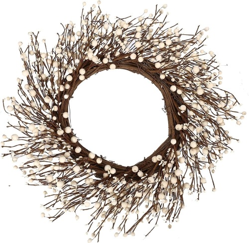 White Berry Wreath, 22" - Lot 465