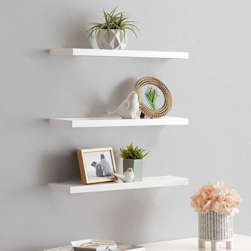 White Floating Shelves - Lot 290