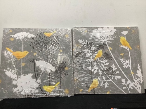 Bird and Flower Painting Home Decor - Lot 447