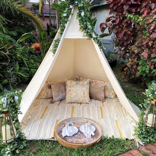 Kids 5-Pole Teepee w/ Door Flaps - Lot 243
