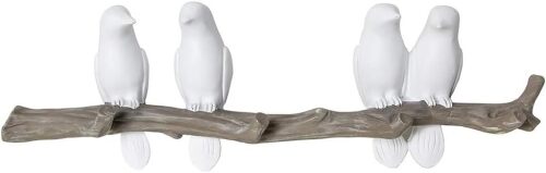 Birds On Tree Branch Decor Wall Mounted Coat Rack - Lot 174