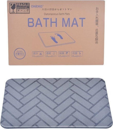 ONEKG 23.6" x 15.4" Diatomaceous Earth Shower Mat - Lot 551