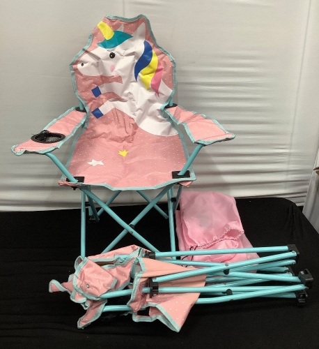 Set of (2) Kids Unicorn Camp Chairs - Lot 443