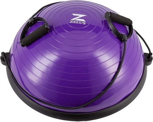 ZELUS Balance Ball Trainer with Resistance Bands and Foot Pump - Lot 212