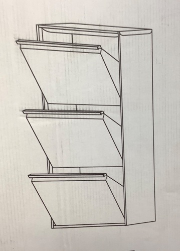 3-Drawer Shoe Cabinet - Lot 492