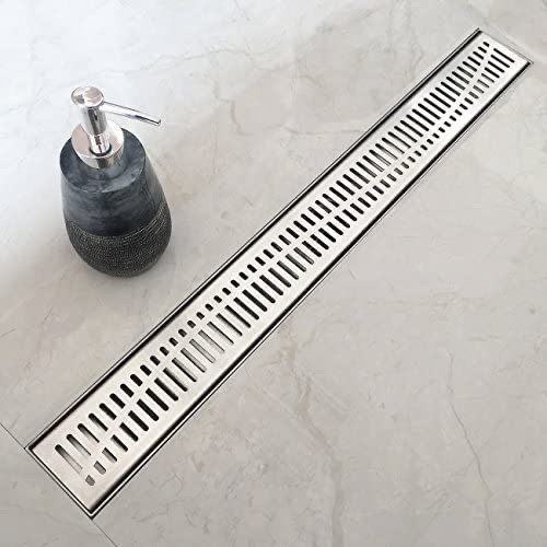 Neodrain 24" Linear Shower Drain with Removable Wave Pattern Grate - Lot 164