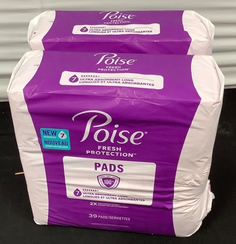 Case of (78) Poise Fresh Protection Ultra Absorbent Long Pads - Lot 117