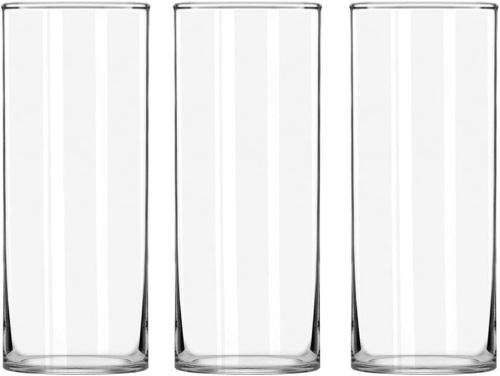 Set of (3) Round shape Glass Vases 10x4" - Lot 177