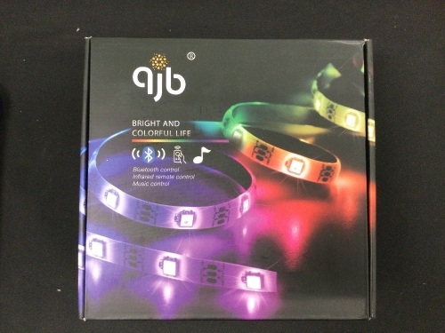 Color Changing Sound Reactive LED Strip Lights w/ Blueooth, App Control, Remote - Lot 100