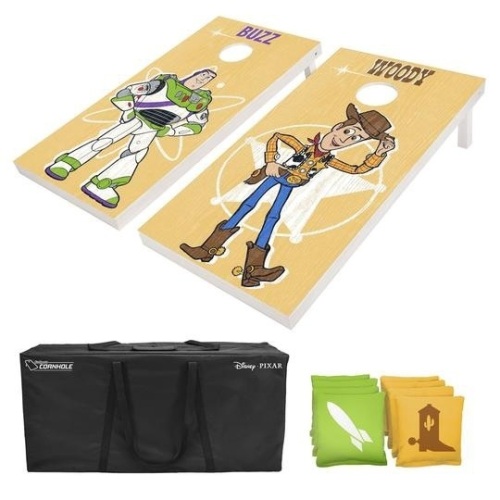 Disney Pixar Toy Story Regulation Size Cornhole Set by GoSports, Includes 8 Bean Bags and Portable Carrying Case  - Lot 94