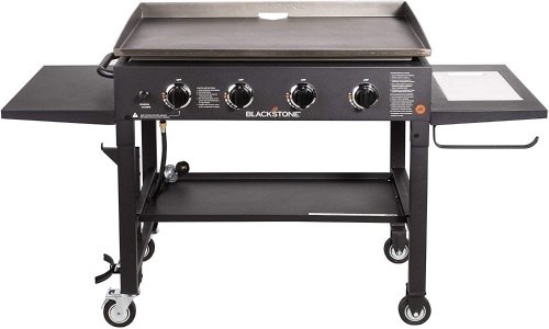 Blackstone 36" 4 Burner Propane Fuelled Restaurant Grade Professional Outdoor Flat Top Gas Griddle with Built in Cutting Board - Lot 49