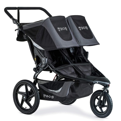 BOB Gear Revolution Flex 3.0 Duallie Double Jogging Stroller, Graphite Black - Lot 66