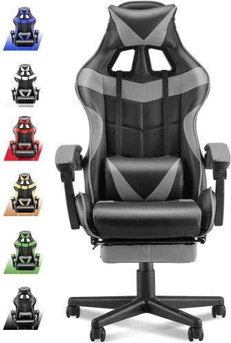 Soontrans Racing Game Chair with Headrest Lumbar Support Adjustable Recliner Gamer Chair. - Lot 149