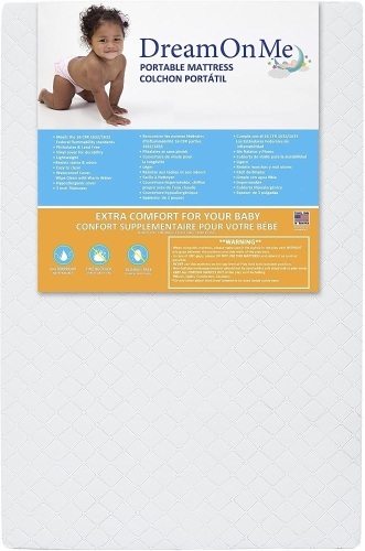 Dream On Me, Holly 3” Fiber Portable Crib Mattress, Waterproof - Lot 156