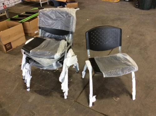 Lot of (5) Plastic Stackable Chairs - Lot 376
