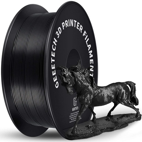 Lot of (12) New Rolls of GEEETECH 1.75mm PLA 3D Printer Filament, 1kg Spool (2.2lbs), Upgrade Tidy Winding Tangle-Free, Dimensional Accuracy +/- 0.03mm, Black - Lot 386