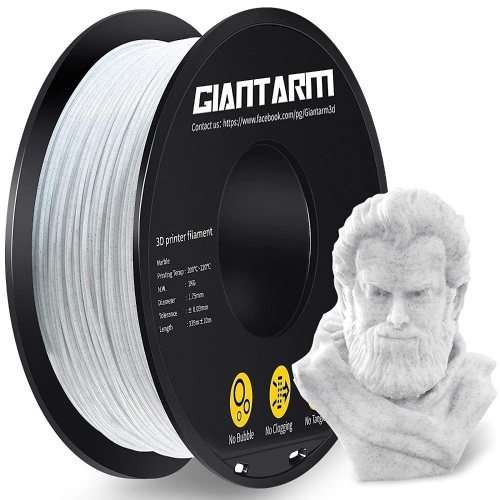 Lot of (12) New PLA 3D Printer Filament, GIANTARM PLA Filament 1.75mm, Dimensional Accuracy +/- 0.03mm, 1kg(2.2lbs) Spool, Vacuum Packaging, Fit for Most 3D Printer in Markt. Marble - Lot 609