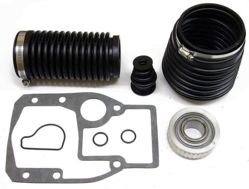 Lot of (3) Transom Bellow Kit-Outdrive Gasket Exhaust U-Joint Bellows Shift Cable Bellow with Gimbal Bearing for OMC Cobra Drives Replace 3854270 Sierra 18-2771 - Lot 1036